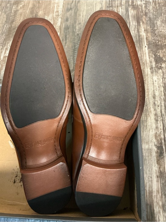Stacy Adams Men\'s Chestnut Brown Leather Bit Loafers Size 9.5 Wide main image 7